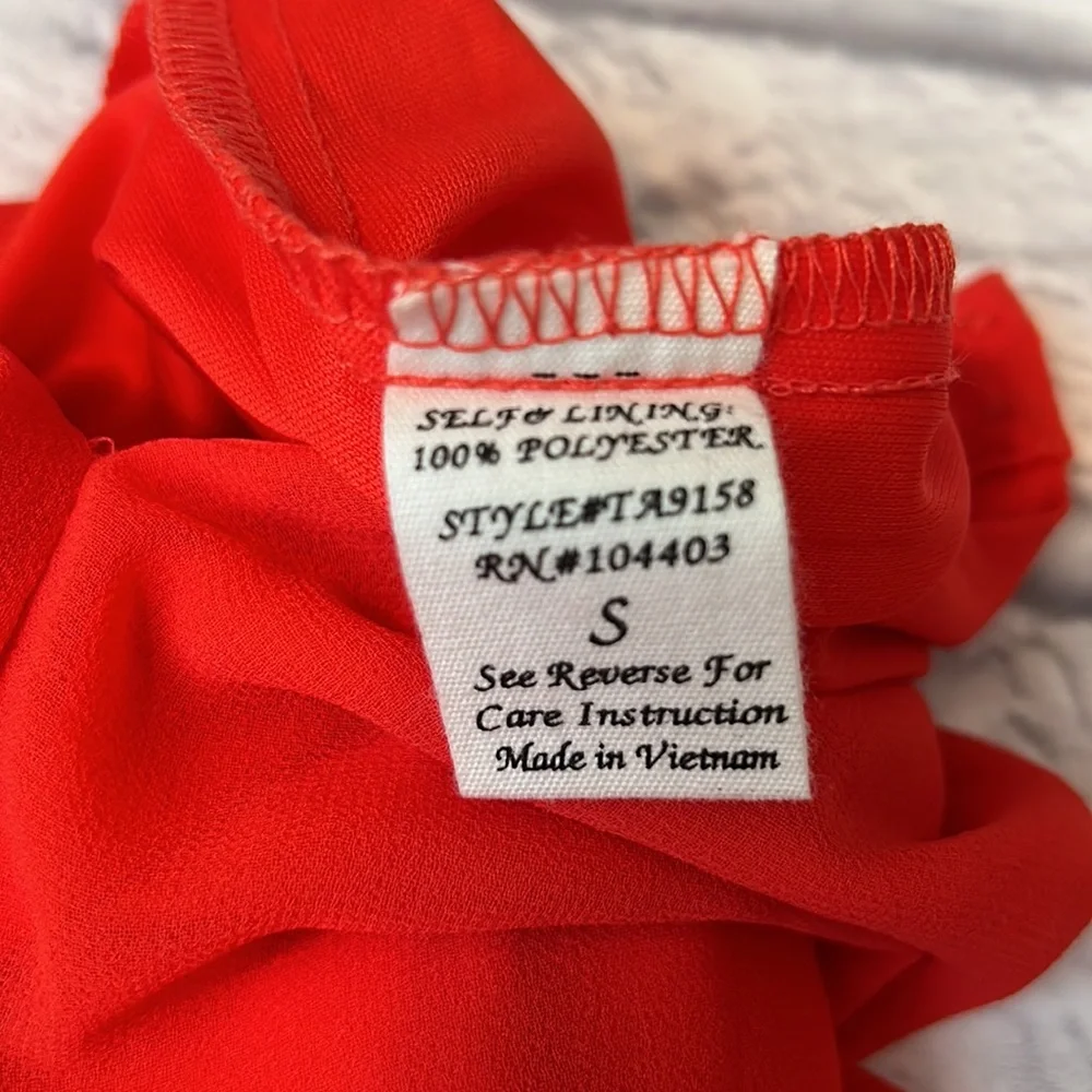 Mine Red Flared Summer Red Dress - Picture 3 of 5